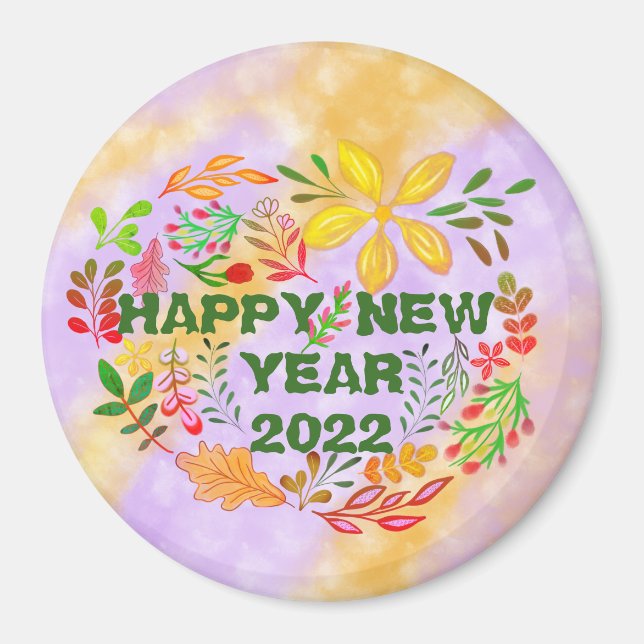 PERSONALISIERT GLÜCKLICHES NEUES JAHR 20XX MAGNET (Vorne)