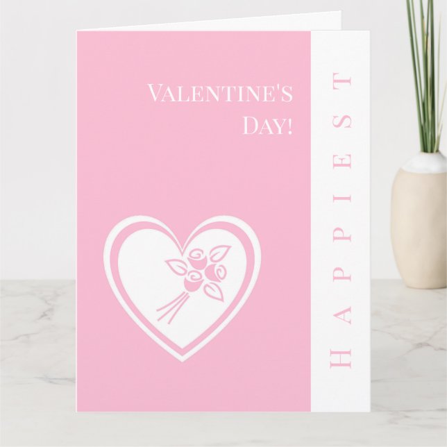 Personalisiert Glücklichste Valentiner Rose im ros Karte (Vorderseite)