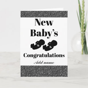 Personalisiert Glückwunsch neue Babykarte Karte