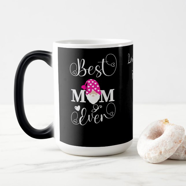 Personalisiert Gnome Beste Mama je Verwandlungstasse (Mit Donut)