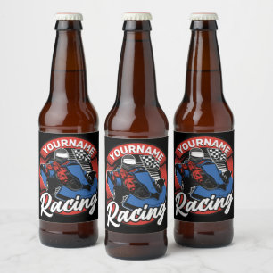 Personalisiert Go Kart Extreme Racing Karting Race Bierflaschenetikett