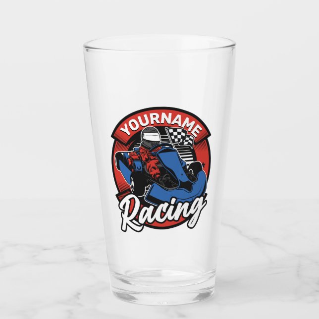 Personalisiert Go Kart Extreme Racing Karting Race Glas (Vorderseite)