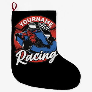 Personalisiert Go Kart Extreme Racing Karting Race Großer Weihnachtsstrumpf