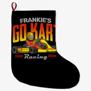 Personalisiert Go Kart Racing Motorsport Karting  Großer Weihnachtsstrumpf