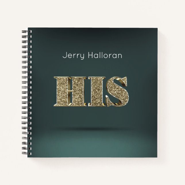 Personalisiert Gold 3D SEIN Notizbuch (Vorderseite)