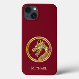 Personalisiert-Gold-Dragon- Case-Mate iPhone Hülle