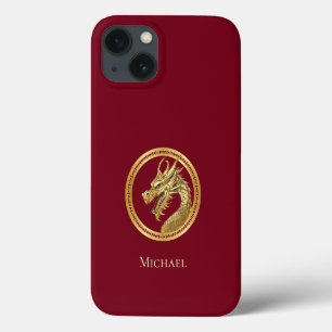 Personalisiert-Gold-Dragon- Case-Mate iPhone Hülle