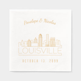 Personalisiert Gold Foil Louisville Wedding Napkin Servietten Mit Folie