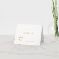 Personalisiert Gold Hearts Dankeschön Karte