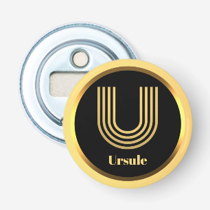 Personalisiert Gold Mit Monogramm Buchstabe U Flaschenöffner