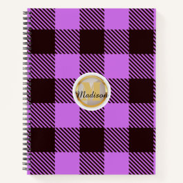 Personalisiert Gold Monogram Name Chic Orchid Tart Notizbuch