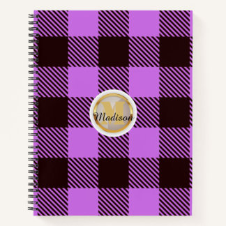 Personalisiert Gold Monogram Name Chic Orchid Tart Notizbuch