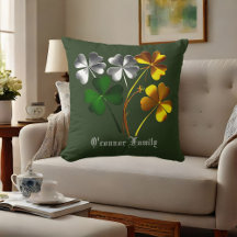 Personalisiert Gold Silver Green Kleeblatt Lucky G
