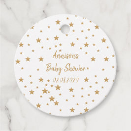 Personalisiert Gold Star Glitzer Girl Baby Dusche Geschenkanhänger