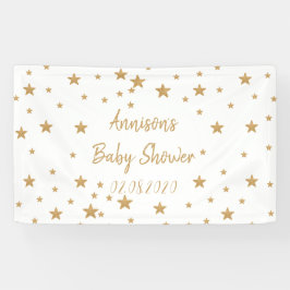 Personalisiert Gold Star Glitzer Sparkle Kinderdus Banner