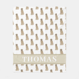Personalisiert Golden Retriever Fleecedecke