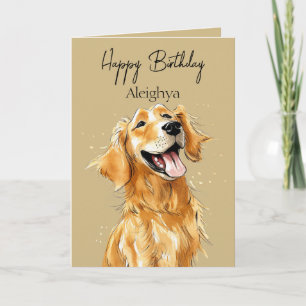 Personalisiert Golden Retriever Karte
