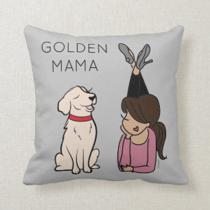 Personalisiert Golden Retriever Mama Throw Kissen
