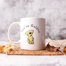 Personalisiert Golden Retriever Puppy einfach weiß