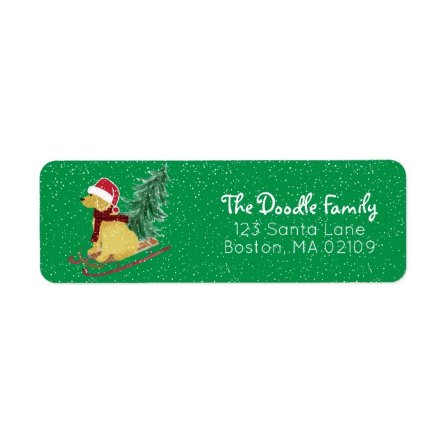 Personalisiert Goldendoodle Weihnachtsschnecke (Vorne)