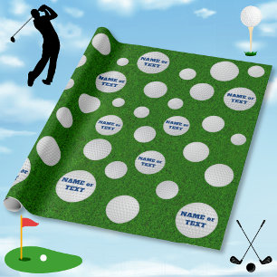 Personalisiert, Golf Wrapping Paper für ihn oder  Geschenkpapier