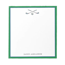 Personalisiert Golfer Notizblock