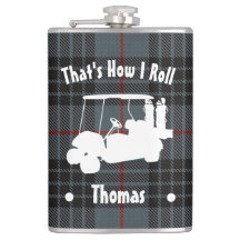 Personalisiert Golfers Vinyl-Wrapped Flask