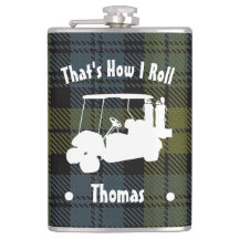 Personalisiert Golfers Vinyl-Wrapped Flask