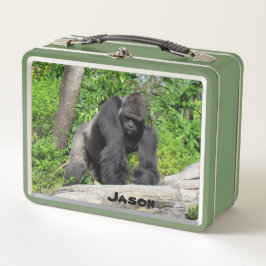 Personalisiert Gorilla  Metall Brotdose