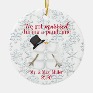 Personalisiert Got wir Verheiratet während einer P Keramik Ornament