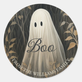 Personalisiert Gothic Ghost Halloween Runder Aufkleber