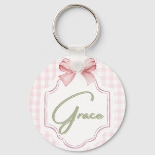 Personalisiert Grace Baby Girl Kinderzimmer Bow&Gi Schlüsselanhänger