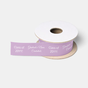 Personalisiert Graduate Name Grad Klasse Lilac Satinband