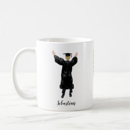 Personalisiert Graduate Watercolor Boy Kaffeetasse