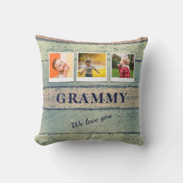 Personalisiert Grammy Grandchildren 3 FotoCollage Kissen
