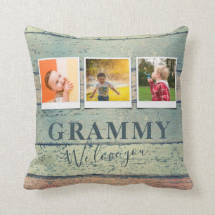 Personalisiert Grammy Grandchildren 3 FotoCollage Kissen