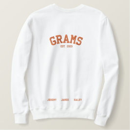 Personalisiert Grams est. Besticktes Sweatshirt