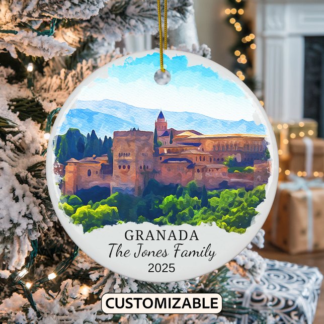 Personalisiert Granada Ornament, Spanien Keramik Ornament (Von Creator hochgeladen)