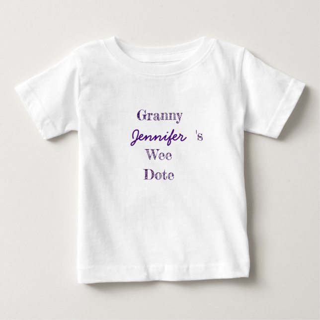 Personalisiert Granny Baby Baby T-shirt (Vorderseite)