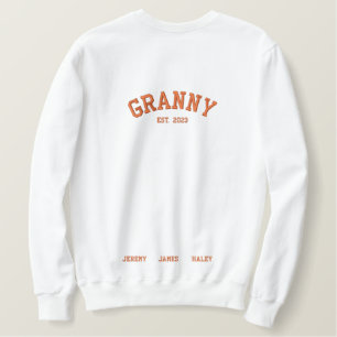 Personalisiert Granny est. Besticktes Sweatshirt