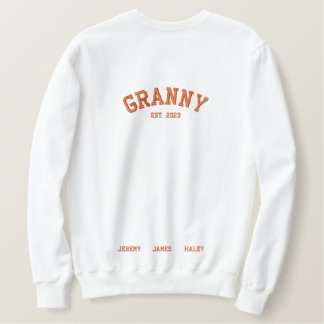 Personalisiert Granny est. Besticktes Sweatshirt