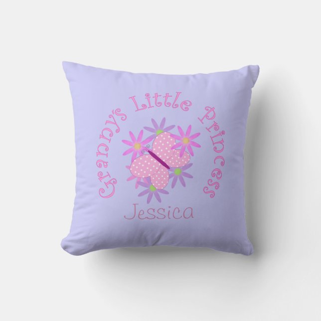 Personalisiert: Grannys kleine Prinzessin Kissen (Vorderseite)