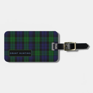 Personalisiert Grant Jagd Tartan Mens Gepäck Tag Gepäckanhänger