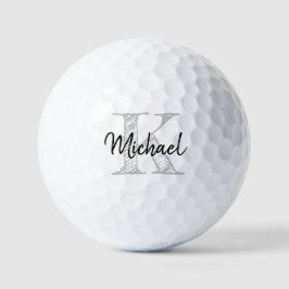 Personalisiert grau, schwarz anpassbar Mit Monogra Golfball
