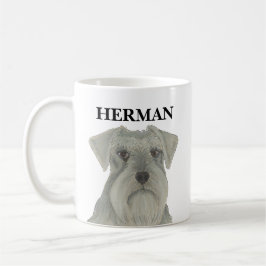 Personalisiert Grau Silver Schnauzer Kaffeetasse