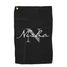 Personalisiert-Graue Monogramm-Bezeichnung Schwarz
