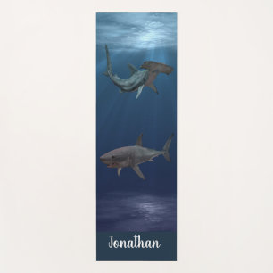 Personalisiert Great White and Hammerhead Sharks Yogamatte