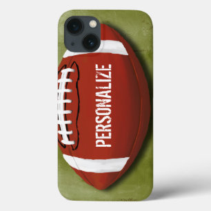 Personalisiert Green Grunge Football iPhone 13 Hülle