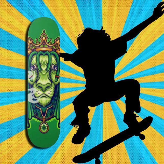 Personalisiert Green LION WEED KING Trucker Hat Skateboard (Original and best online Zazzle skateboard shop- Urban Warrior)
