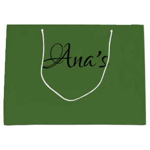 Personalisiert, Green No.4, Geschenkbeutel Große Geschenktüte